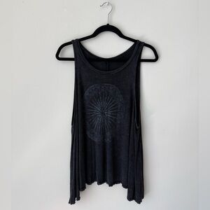 Urban Outfitters Dark Gray Graphic Sleeveless Tank
